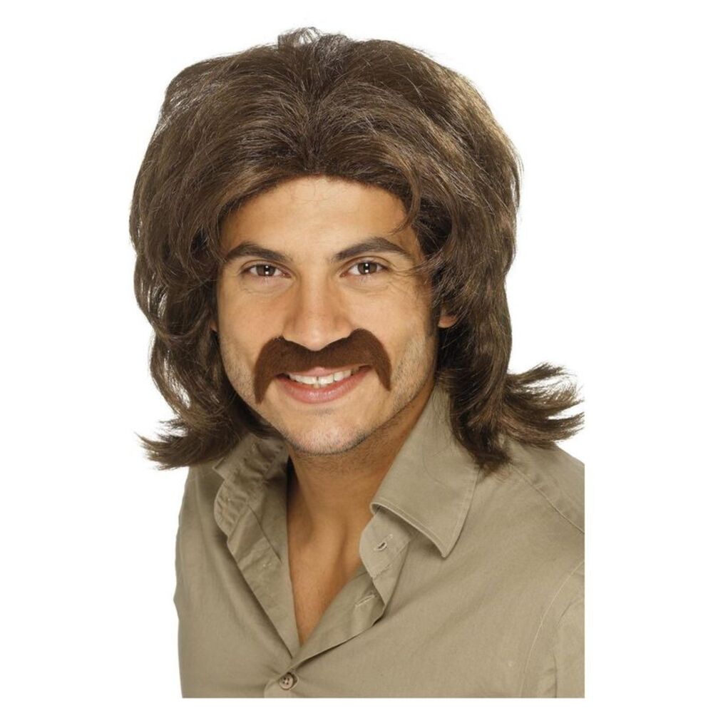 Smiffys Mens 70s Retro Wig / Brown